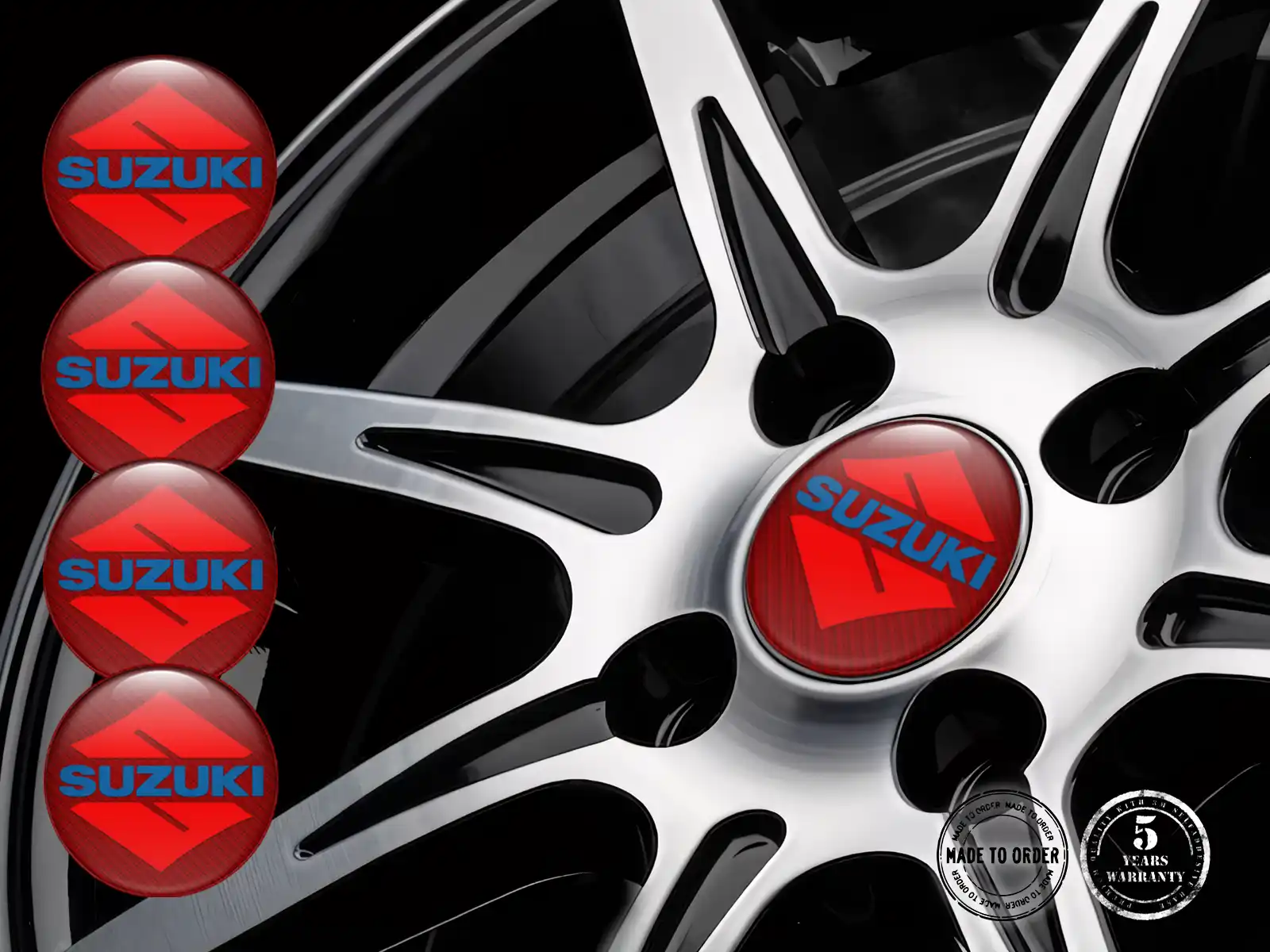 Suzuki Radembleme Stil Silikon-Dome-Sticker